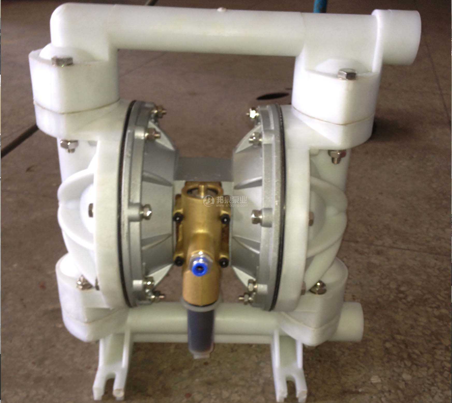 1.5寸螺紋口銅氣閥PVDF或PP塑料耐酸堿腐蝕氣動隔膜泵