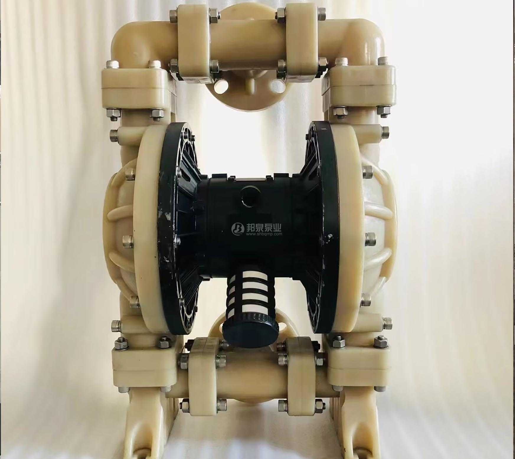 1.5寸法蘭口泵體PVDF或PP塑料 中間體塑料 耐酸堿腐蝕氣動隔膜泵 